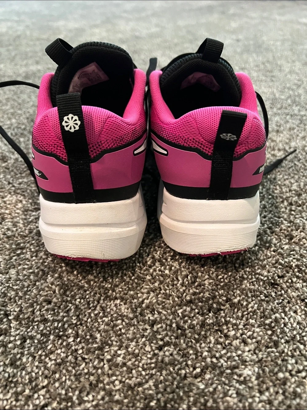 Like New Nike Girls Pink and Black Athletic Shoes